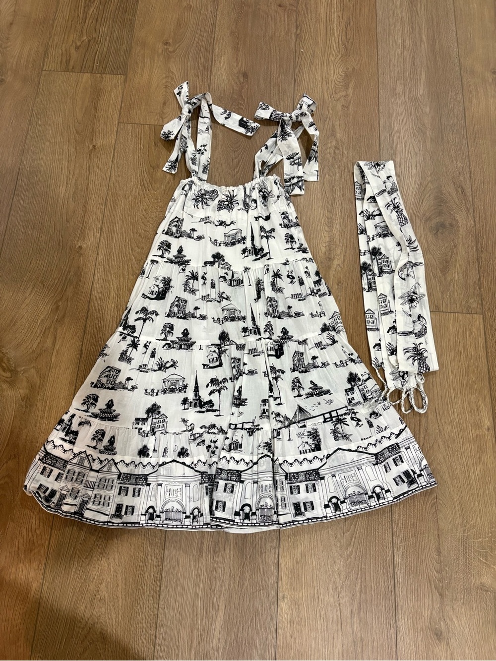 Sue Sartor x Katie Kime dress, Charleston print